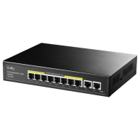 купить Коммутатор PoE+ GbE  8-портовый CUDY GS1010PE <8 RJ-45 10/100/1000M PSE ports +2 RJ45 10/100/1000  Uplink Port Unmanaged PoE+ Switch 120W,  802.3af/at standard,Alternative 1/2(+),3/6(-), Steel Case, 120W internal> в Алматы фото 2