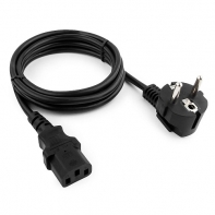 купить Кабель питания Cablexpert PC-186-VDE, 1.8м, Schuko- C13, VDE, 10А, черный, с заземлением, пакет в Алматы фото 1