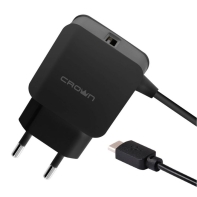 купить Сетевое универсальное зарядное устройство Crown CMWC-3001 black в Алматы фото 1