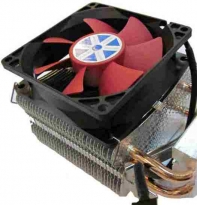купить Кулер, X-COOLER, X129H(hydraulic), Business Series, Intel LGA1150/1156/1155, Алюминиевый Радиатор, Габариты: 8.5*12*7.5 см, 25db(A), 2500 об/мин, 4 теплопроводящие трубки, 3 pin, Красно-Чёрный в Алматы фото 2