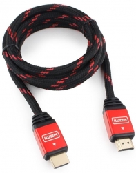 купить Кабель HDMI Cablexpert, серия Gold, 1,8 м, v1.4, M/M, красный, позол, алюминиевый корпус, коробка в Алматы фото 1