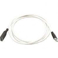 купить Кабель PowerPlant USB - Lightning, 1м, силикон, белый в Алматы фото 1