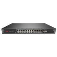 купить Коммутатор PoE 24-портовый ONV-POE33028PF <24*10/100/1000M POE port,802.3af/at+2*10/100/1000M,RJ 45 +2*1000M SFP fiber slot. Built-in power supply, compatible with 1U rack. Fiber module excluded. Fan inside> в Алматы фото 1