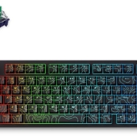 купить Клавиатура MCHOSE Jet 75 E-sport, Black Topographic, Kailh Magnetic God Switch, 80keys, EN, Wired в Алматы фото 1