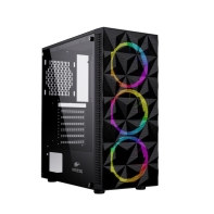 купить Корпус Wintek Spike G02 TG, ATX/Micro ATX, USB 1*3.0/2*2.0, HD-Audio Mic, 0,5 mm, 3*12cm ARGB fan  в Алматы фото 1
