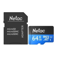купить Карта памяти MicroSD, Netac P500 Standart 64GB NT02P500STN-064G-R в Алматы фото 1