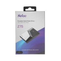 купить Внешний SSD диск 120Gb, Netac Z7S, USB 3.2 Gen2 Type C, USB-C-USB-A Cable, R550/W440 в Алматы фото 2