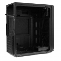 купить CASE Qmax H207B ATX MidiTower, 2,5* x 2, 3,5*x 4,  5,25* x 1 , Expansion Slots x 7, USB 2.0 x 2,  40,5 х 17,5 х 41 см, Steel 0,4mm, ATX/Micro-ATX/Mini-ITX, black, PC 400W (20+4pin, 4pin, 2xSATA, 2xIDE) в Алматы фото 2