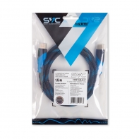 купить Интерфейсный кабель HDMI-HDMI SVC HR0150LB-P, 30В, Голубой, Пол. пакет, 1.5 м в Алматы фото 1