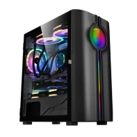 купить Корпус Wintek Baiterek 330-B TG, ATX/Micro ATX, USB 2*3.0/1*2.0, HD-Audio Mic, 0,5 mm,1*12cm ARGB в Алматы фото 1