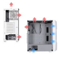 купить Компьютерный Корпус 2E GAMING TURBO (G2057W) MidT,2xUSB2.0,1xUSB3.0,1x200+3x120ARGB, стекло в Алматы фото 4