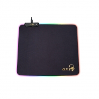 купить Коврик для компьютерной мыши, Genius, GX-Pad 300S RGB, 320*270*3 мм, Резиновая основа, Тканевая поверхность, Склеивание, Гладкая поверхность, Чёрный в Алматы фото 2