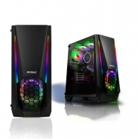 купить Компьютерный корпус  NX310, tempered glass, black, 1 RGB FAN, ATX midi tower (w/o PSU) в Алматы фото 3