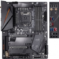 купить Материнская плата  GIGABYTE Z490 AORUS PRO AX LGA1200 Z490 3xPCI-E HDMI GbLAN Wi-Fi RAID ATX 4DDR4 в Алматы фото 2