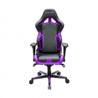 купить Игровое компьютерное кресло, DX Racer,  OH/RV131/NV, ПУ экокожа, Вид наполнителя: губчатая пена высокой плотности (54 кг/м?), Металлическая основа кресла, Механизм качания: топ-ган, Прорезиненные колеса в комплектации, Чёрный/Сиреневый в Алматы фото 2