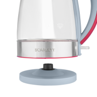 купить Электрический чайник Scarlett SC-EK27G32 (стекло) серо-розовый в Алматы фото 2