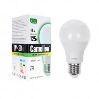 купить Эл. лампа светодиодная, Camelion, LED15-A60/830/E27, Мощность 15Вт, Тип колбы А60, Цвет. температура 3000К, Цоколь E27, Тёплый в Алматы фото 1