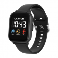 купить CANYON Smart watch, 1.4inches IPS full touch screen, with music player plastic body, IP68 waterproof, multi-sport mode, compatibility with iOS and android,, Host: 42.8*36.8*10.7mm, Strap: 22*250mm, 45g в Алматы фото 1