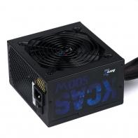 купить Блок питания, Aerocool, KCAS PLUS 500W, 500W, ATX, APFC, 20 4 pin, 4 4pin, 7*Sata, 4*Molex, 1*FDD, 2*PCI-E 6 2 pin, Поддержка Haswell, Вентилятор 12 см, Кабель питания, Чёрный в Алматы фото 1