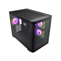 купить Корпус FSP S380-BA, Mid-Tower, M-ATX, Mini-ITX,USB 3.2 Gen 1 Type-A,USB 3.2 Gen 1 Type-C,ARGB вентиляторы,3x120мм,черный в Алматы фото 2