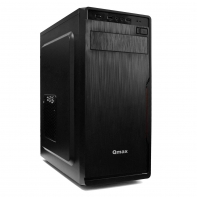 купить CASE Qmax H208B ATX MidiTower, 2,5* x 2, 3,5*x 4,  5,25* x 1 , Expansion Slots x 7, USB 2.0 x 2,  40,5 х 17,5 х 41 см, Steel 0,4mm, ATX/Micro-ATX/Mini-ITX, black в Алматы фото 1
