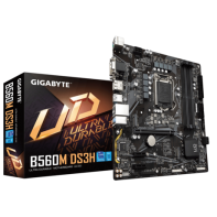 купить Сист. плата Gigabyte B560M DS3H, B560, 1200, 4xDIMM DDR4, PCI-E x16, 2xPCI-Ex1, M.2, 6xSATA, DVI, D-Sub, DP, HDMI, BOX в Алматы фото 1