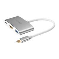 купить Адаптер ORICO XD-313-SV-BP <HDMI, USB3.0, Type-C, Cable 15cm, 3840*2160@30Hz, 38*73.8*14.6mm> в Алматы фото 1
