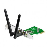 купить Сетевая карта, ASUS, PCE-N15, 2,4 ГГц, 300 Мбит/с, 19 dBm, 2x R SMA внешние антенны в Алматы фото 1