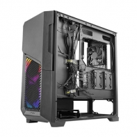 купить Компьютерный корпус  DP502 FLUX,black, 3 ARGB FAN+ 2 FAN , ATX midi tower (w/o PSU) в Алматы фото 1