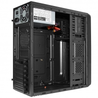 купить CASE Qmax КB13В ATX MidiTower, 2,5* x 2, 3,5*x 4,  5,25* x 1 , Expansion Slots x 7, USB x 2, 40 х 17,3 х 41 см, Steel 0,4mm, ATX/Micro-ATX/Mini-ITX, black, PC 400W (20+4pin, 4pin, 2xSATA, 2xIDE) в Алматы фото 2