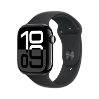 Купить Смарт часы Apple Watch Series 10 GPS 46mm Jet Black Aluminium Case with Black Sport Band - S/M (MWWP3QI/A) Черный Алматы