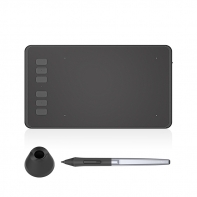 купить Графический планшет, Huion, H640P, Разрешение 5080 lpi, Чувствительность к нажатию 8192, Интерфейс USB, Рабочая область 160*100 мм. (6,3*х 3,9*), Чёрный в Алматы фото 2