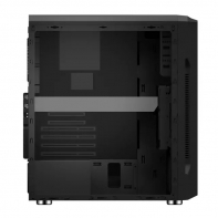 купить Корпус Wintek Flame D525-B TG, ATX/Micro ATX, USB 1*3.0/1*2.0, HD Mic,0,5mm, 1*12cm RGB пульт, Black в Алматы фото 2