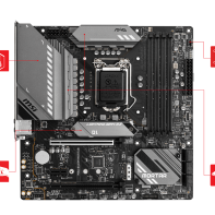 купить Материнская плата MSI MAG B560M MORTAR LGA1200 B560 4xDDR4 6xSATA3 2xM.2 HDMI DP mATX в Алматы фото 1