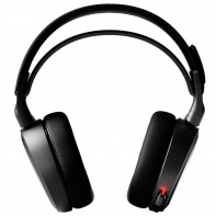 купить Наушники, Steelseries, Arctis 7 Black (2019 Edition), 61505, Игровая гарнитура, Микрофон выдвижной гибкий, Пульт управления, Динамики 50 мм, 30 мВт, 3.5 Mini Jack   адаптер 2*3.5 Mini Jack для аудио и микрофона, Чёрный в Алматы фото 2