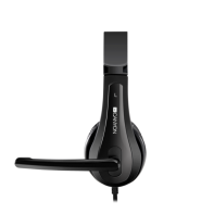 купить CANYON HSC-1 basic PC headset with microphone, combined 3.5mm plug, leather pads, Flat cable length 2.0m, 160*60*160mm, 0.13kg, Black в Алматы фото 3
