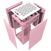 купить Корпус ПК без БП DarkFlash DLH21 PINK <ITX, 1x3.5, 2xUSB 3.0, 1xType C, Со светодиодной лентой и верхним вентилятором 9 см (без подсветки), 238.8*175*412mm> в Алматы фото 2