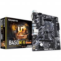 купить Материнская плата GIGABYTE B450M H AM4 B450 PCI-E DVI+HDMI GbLAN SATA RAID MicroATX 2DDR4 в Алматы фото 1