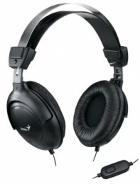 купить Наушники проводные Genius HS-M505X, 20 Гц-20 кГц, 32 Ом, 115 дБ, mini jack 3.5 mm combo, Black в Алматы фото 2