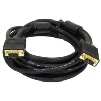 купить Кабель VGA Premium Cablexpert CC-PPVGA-5M-B, 15M/15M, 5.0м, черный, тройн экран, феррит.кольц пакет в Алматы фото 1