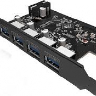 купить Карта расширения USB PCI-E ORICO PVU3-4P-V1 <USB3.0 Тип-A * 4, PCI-E, BLACK> в Алматы фото 1