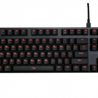 купить Клавиатура, HyperX, HX-KB4RD1-RU/R1, Alloy FPS Pro Mechanical Gaming, Игровая, Механические клавиши CHERRY® MX, USB, Подсветка LED красная, Размер: 129*441*35 мм., Анг/Рус, Чёрный в Алматы фото 1