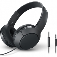 купить TCL On-Ear Wired Headset, Strong BASS, flat fold, Frequency of response: 10-22K, Sensitivity: 102 dB, Driver Size: 32mm, Impedence: 32 Ohm, Acoustic system: closed, Max power input: 30mW, Connectivity type: 3.5mm jack, Color Shadow Black в Алматы фото 2