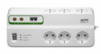 купить Сетевой фильтр APC/PMH63VT-RS/6 розет./3 м/10 А/Home-Office SurgeArrest Защита телефонной и коаксиальной линии 230V,белый в Алматы фото 1