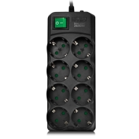 купить SVEN Сетевой фильтр Surge Protector SF-08E-16 3,0 m (8 sockets) black в Алматы фото 2