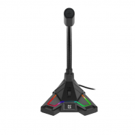 Купить Игровой стрим микрофон Defender Pitch GMC 200 3,5 мм, LED, провод 1.5 м Алматы