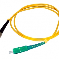 купить Патч Корд Оптоволоконный,, SC/UPC-FC/UPC SM 9/125 Simplex 3.0мм 1 м, Жёлтый, Пол. Пакет в Алматы фото 1