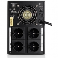 купить UPS, SVC, V-2000-F-LCD, Smart, USB, Мощность 2000ВА/1200Вт, Диапазон работы AVR: 175-275В, Бат.: 12В/9 Ач*2шт., 4 вых.: Shuko CEE7 , Чёрный в Алматы фото 3