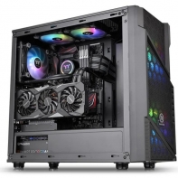 купить Компьютерный корпус, Thermaltake, Commander C31 TG ARGB, CA-1N2-00M1WN-00, ATX/Micro ATX, USB2*3.0, HD-Audio Mic, Контроллер , Кулер 12см, Кулер 12см LED, Без Б/П, Чёрный в Алматы фото 1