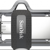 купить SanDisk Ultra Dual Drive m3.0 128GB Grey & Silver; EAN: 619659149697 в Алматы фото 1
